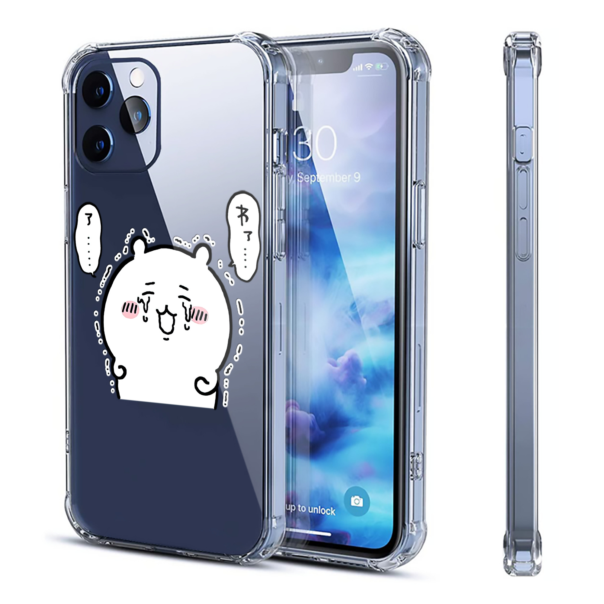 （画像用） ちいかわ ちいかわ Chii-kawa chiikawa 【iPhone 12シリーズ対応】透明スマホケース（クリアソフトケース）